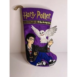 Vintage Harry Potter and Hedwig Owl Enesco Christmas Stocking 2001